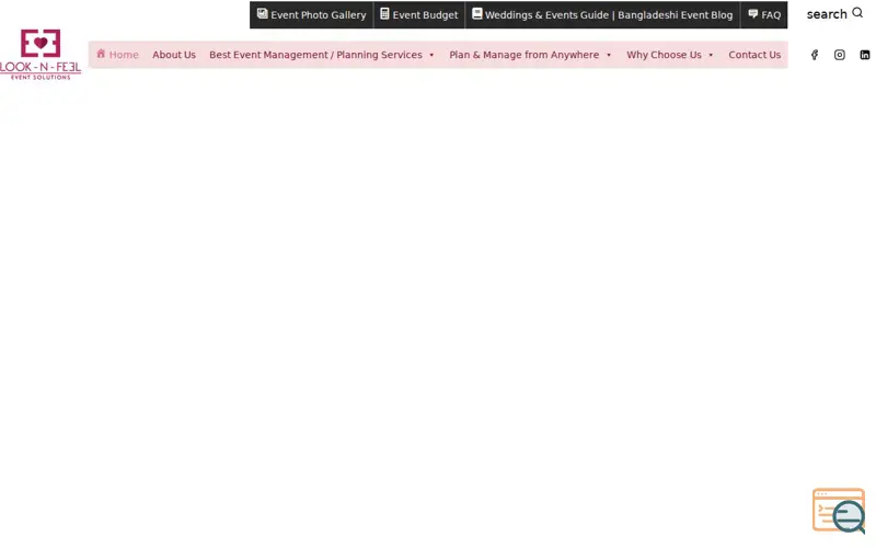 Screenshot of Look N Feel - Event Solutions Website