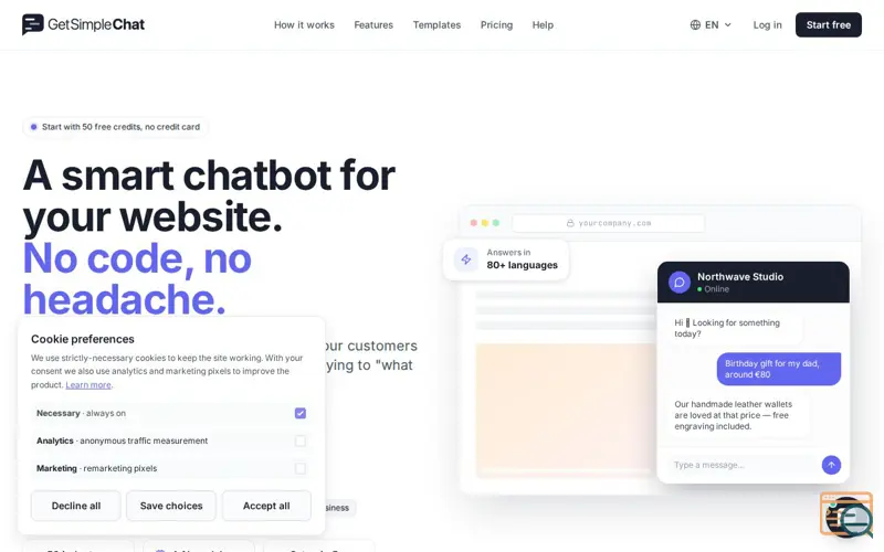 Screenshot of Get Simple Chat