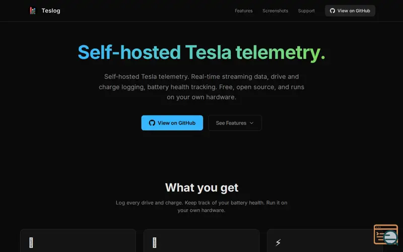 Screenshot of Teslog