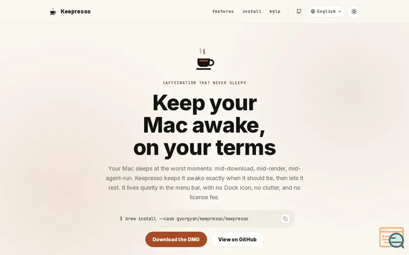Screenshot of Keepresso