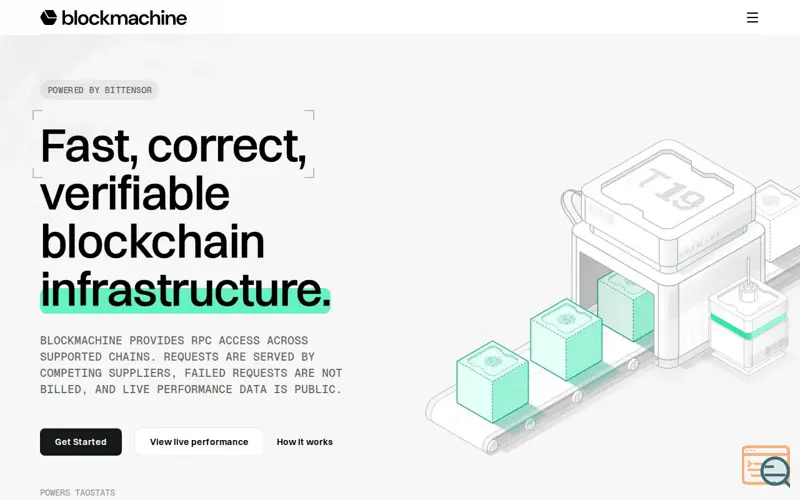 Screenshot of blockmachine