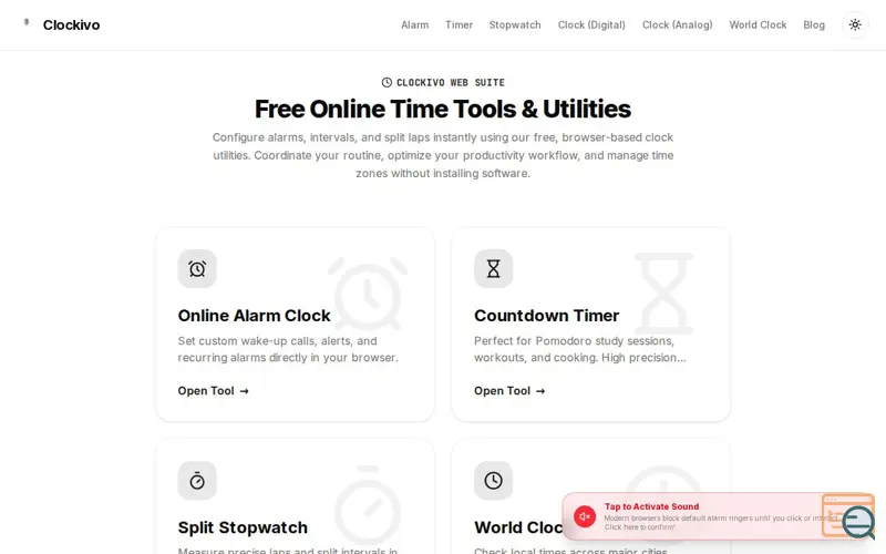 Screenshot of Clockivo