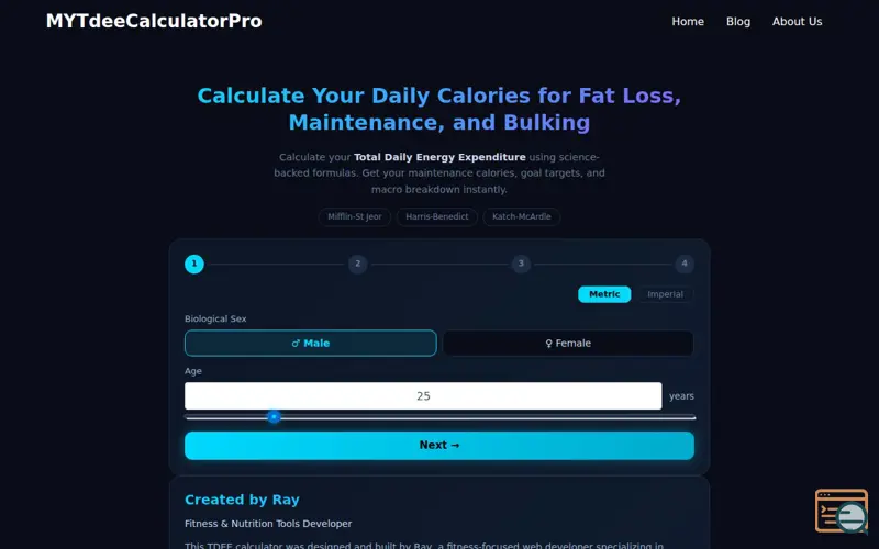 Screenshot of MYTdeeCalculatorPro