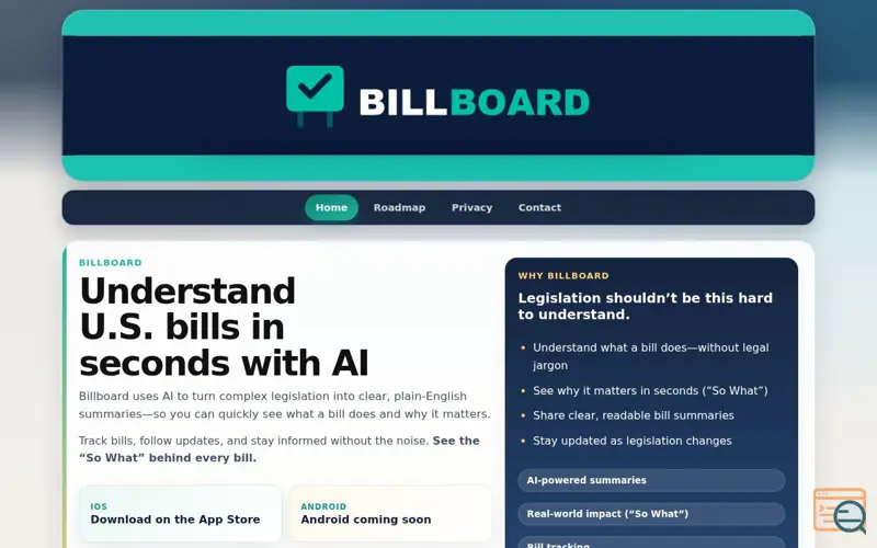 Screenshot of Billboard