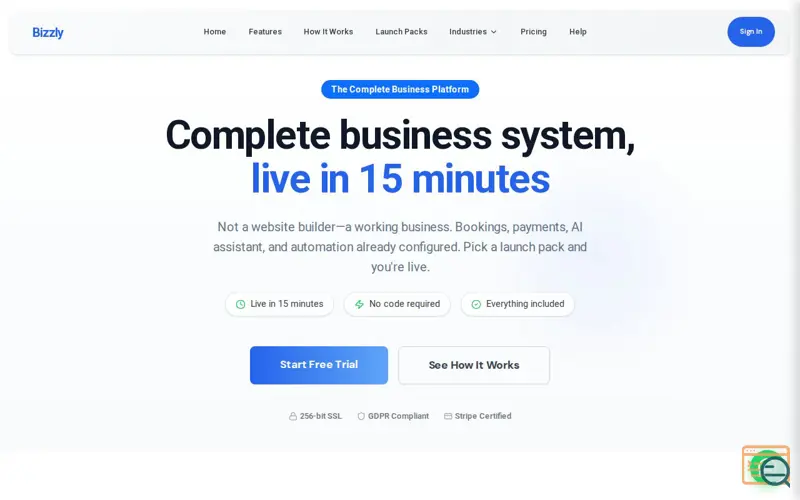 Screenshot of Bizzly, a launch using VSCode for the Web