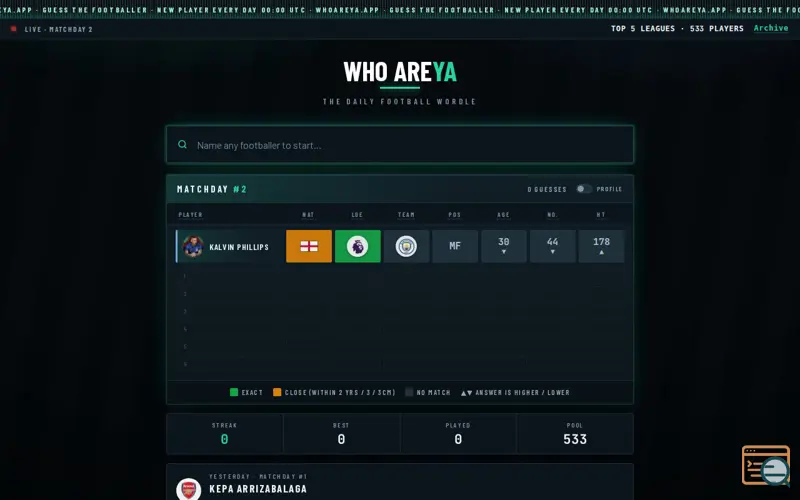 Screenshot of Who Are Ya