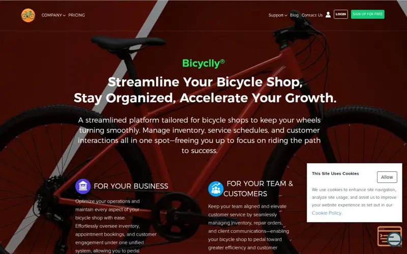 Screenshot of Bicyclly