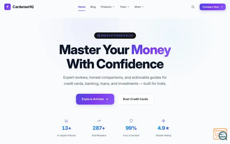 Screenshot of CardwiseHQ