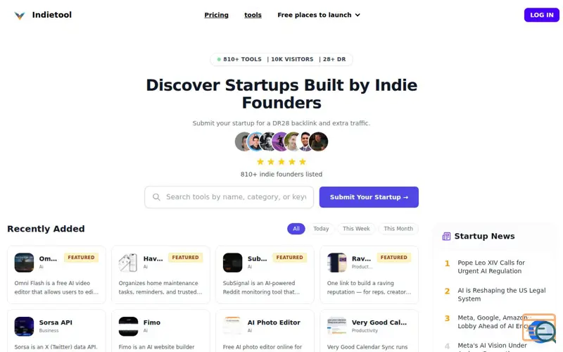 Screenshot of IndieTool