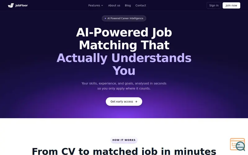 Screenshot of Jobfloor