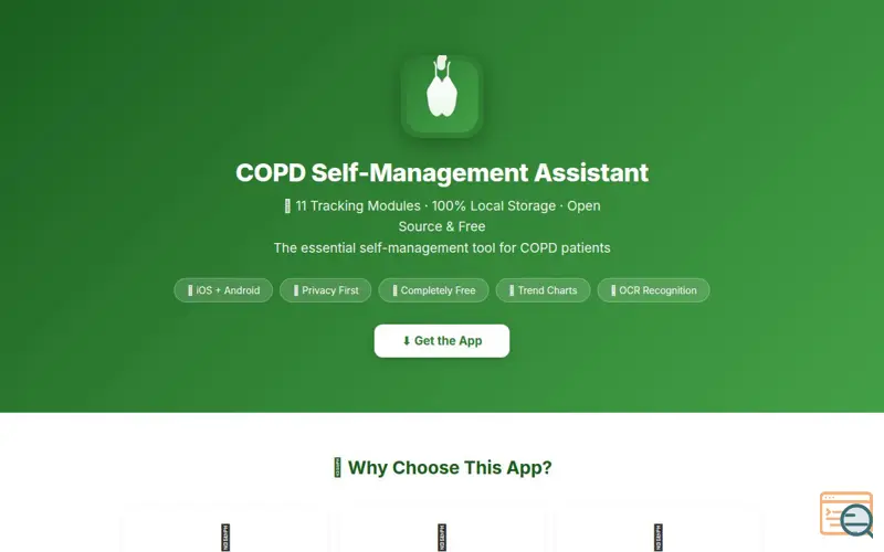 Screenshot of COPD Self-Management Assistant