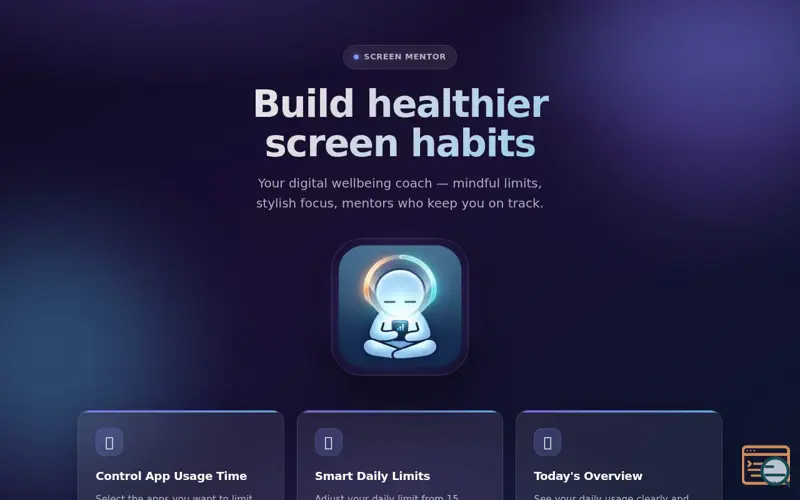 Screenshot of Screen Mentor — Digital Wellbeing Coach