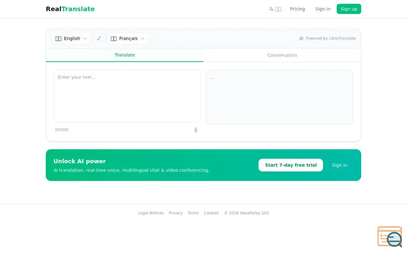 Screenshot of RealTranslate, a launch using Agora.io