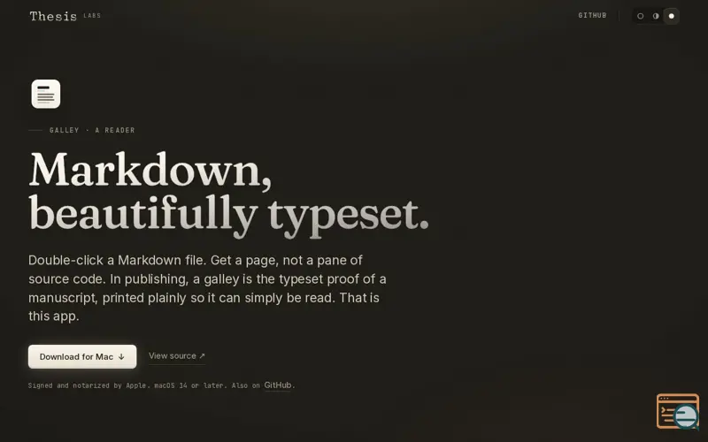 Screenshot of Galley