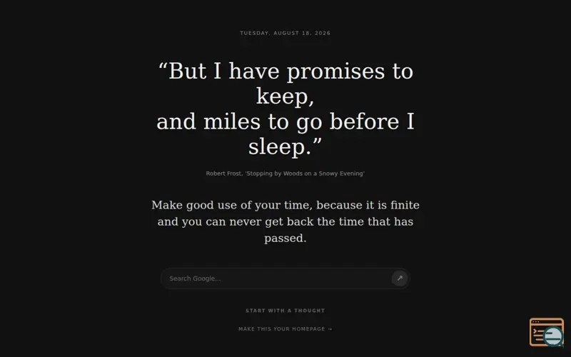 Screenshot of Start With a Thought