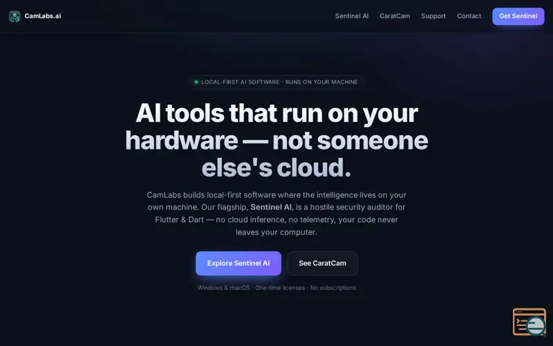 Screenshot of CamLabs.ai