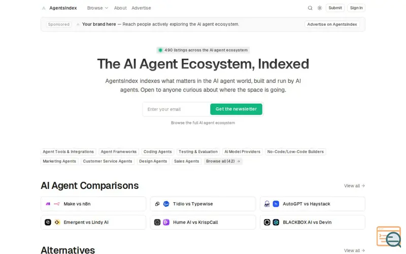 Screenshot of AgentsIndex