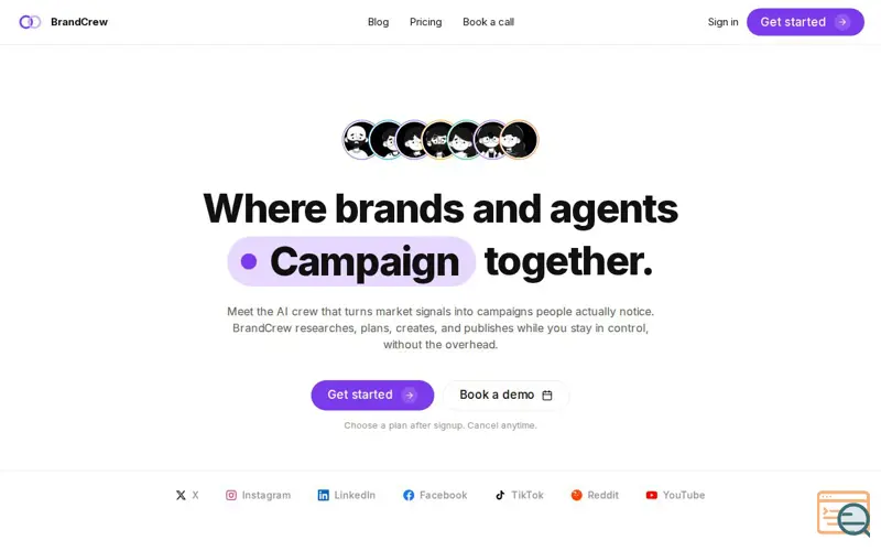 Screenshot of BrandCrew