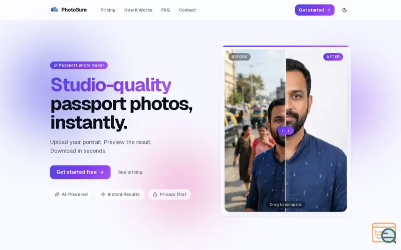 Screenshot of PhotoSure