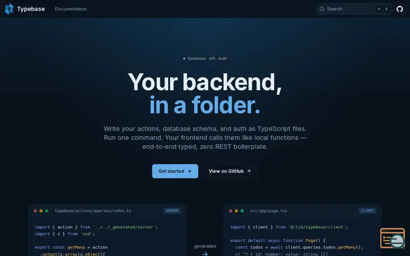 Screenshot of Typebase