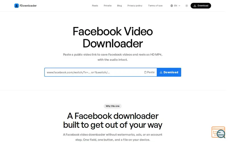 Screenshot of Facebook MP4 Video Downloader