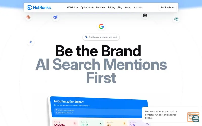 Screenshot of NetRanks, a launch using ClickFunnels