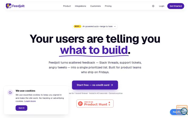Screenshot of Feedjolt
