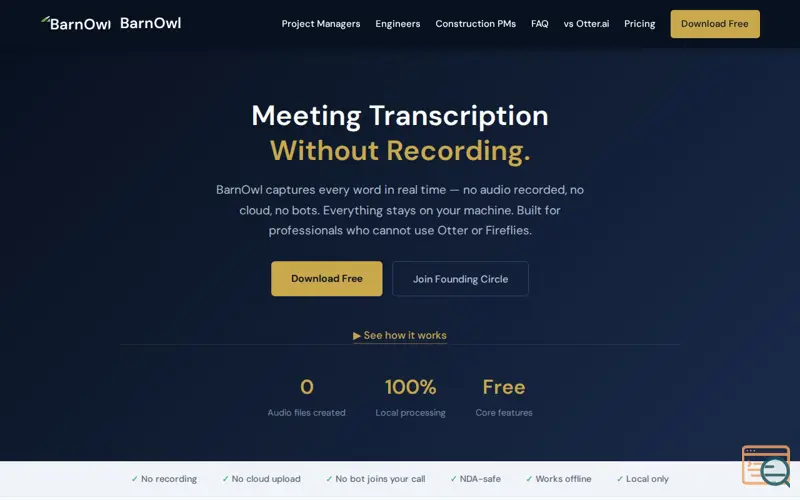Screenshot of BarnOwl