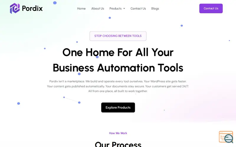 Screenshot of Pordix