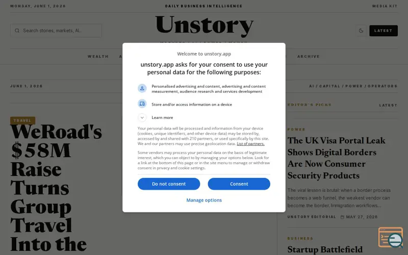 Screenshot of Unstory
