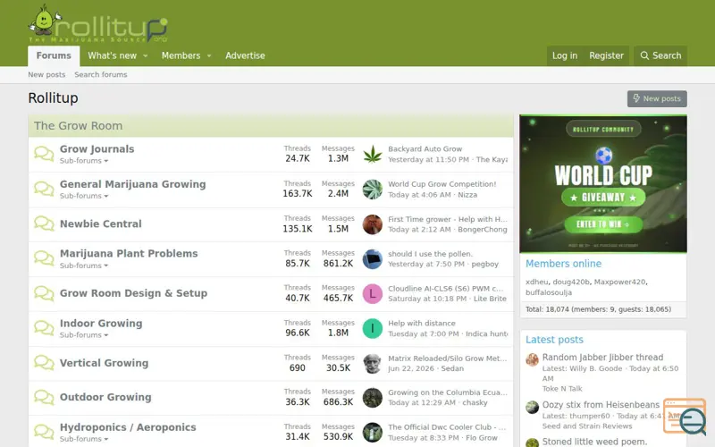 Screenshot of Rollitup