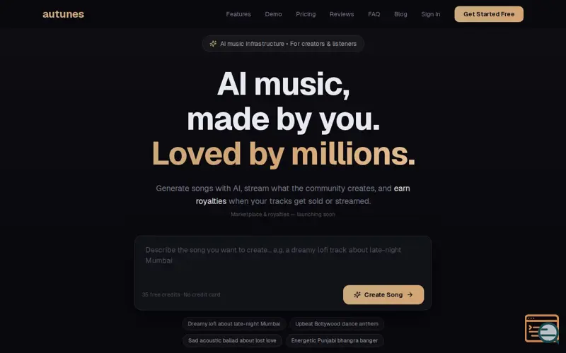 Screenshot of Autunes