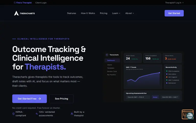 Screenshot of Theracharts