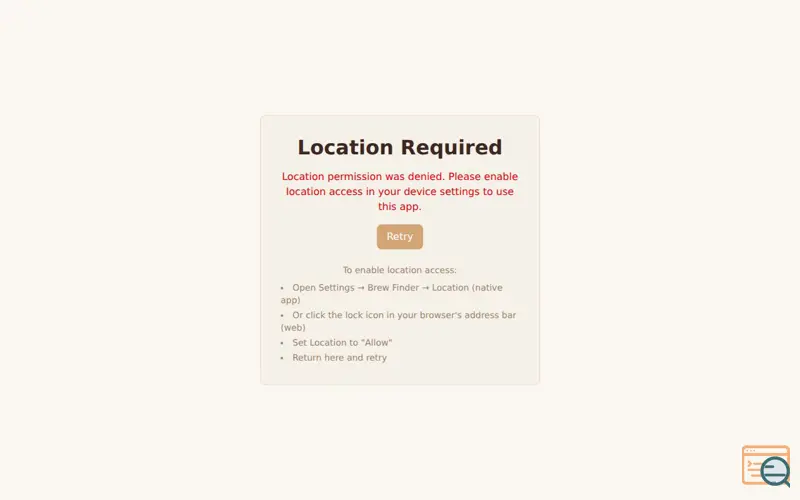 Screenshot of Brew Finder
