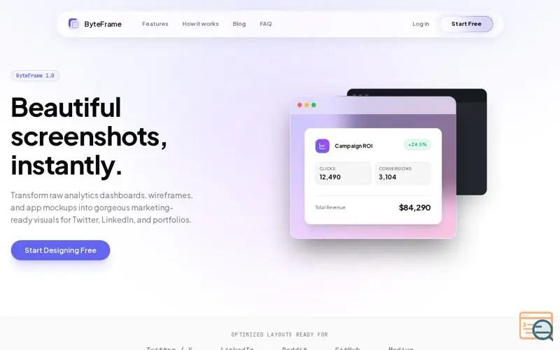 Screenshot of ByteFrame