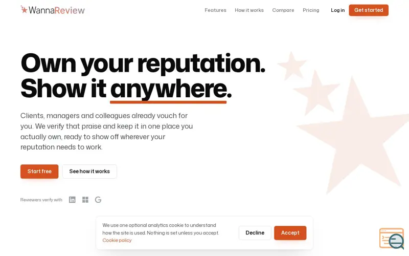 Screenshot of WannaReview