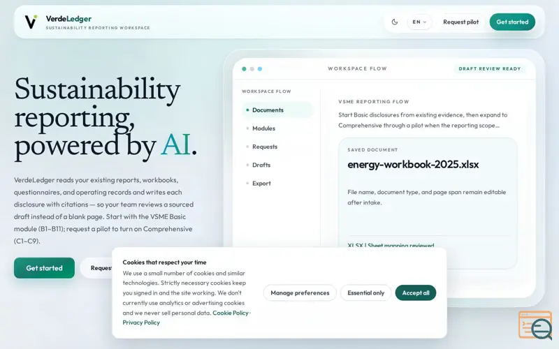 Screenshot of VerdeLedger