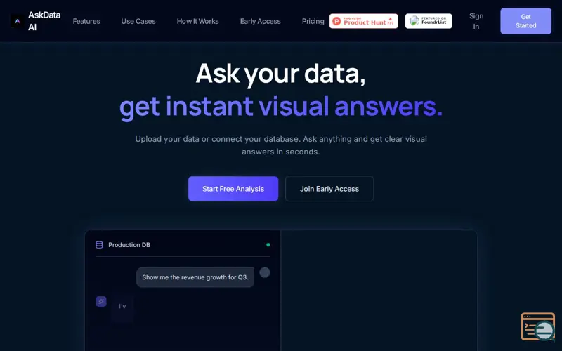 Screenshot of AskData AI