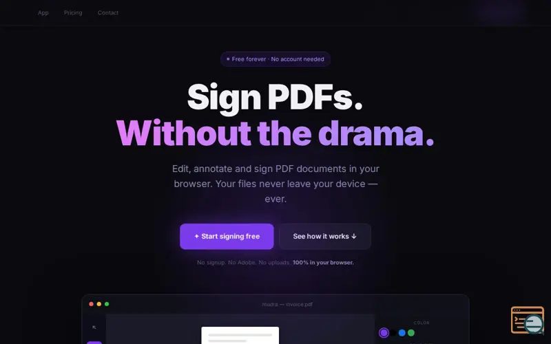 Screenshot of Mudra