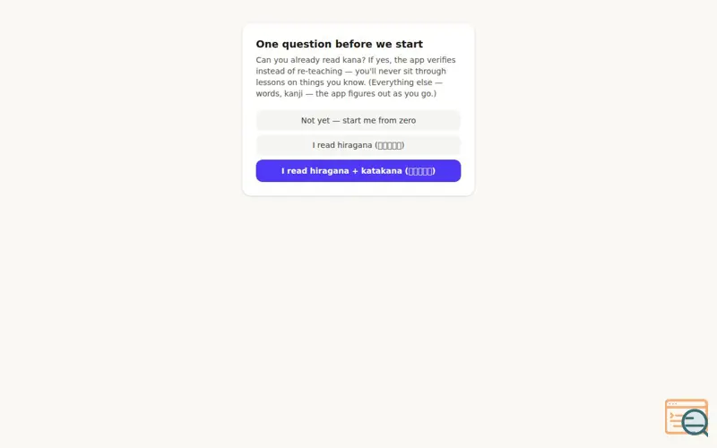 Screenshot of Yokoso — Learn Japanese for Real Life in Japan