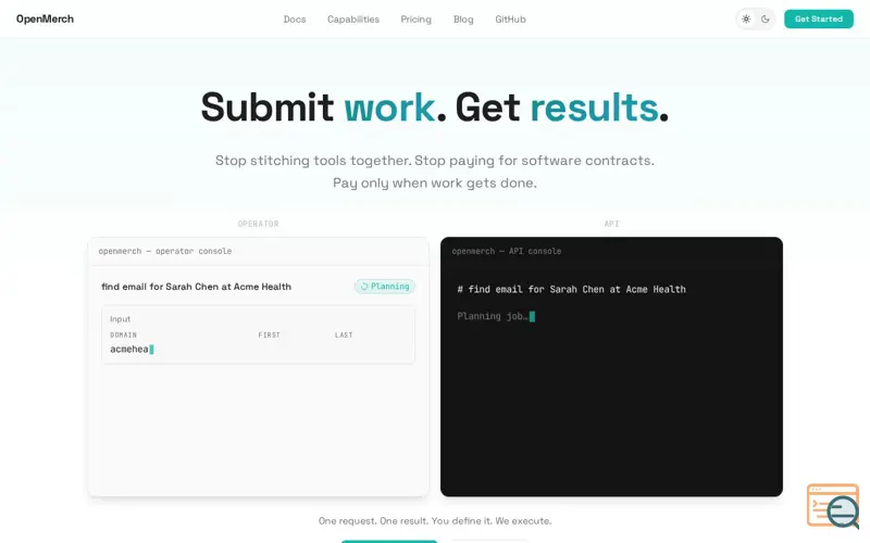 Screenshot of OpenMerch, a launch using Storylane