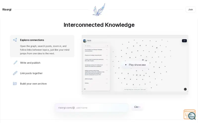 Screenshot of Risorgi, a launch using HSTS