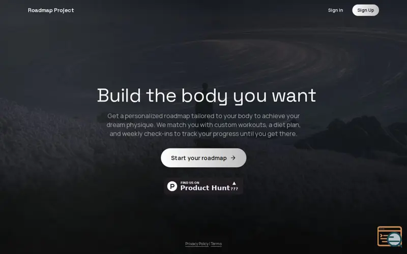 Screenshot of Roadmap Project