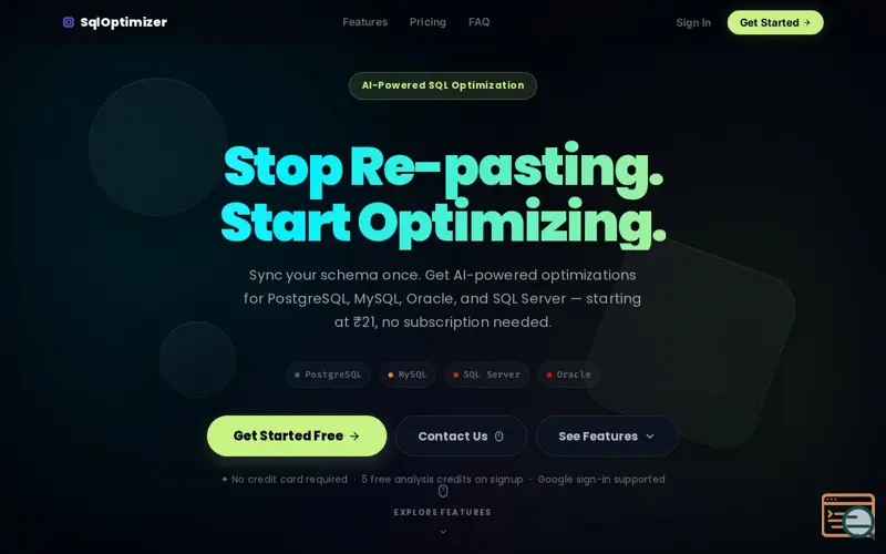 Screenshot of SqlOptimizer