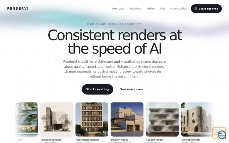 Screenshot of Rendervi