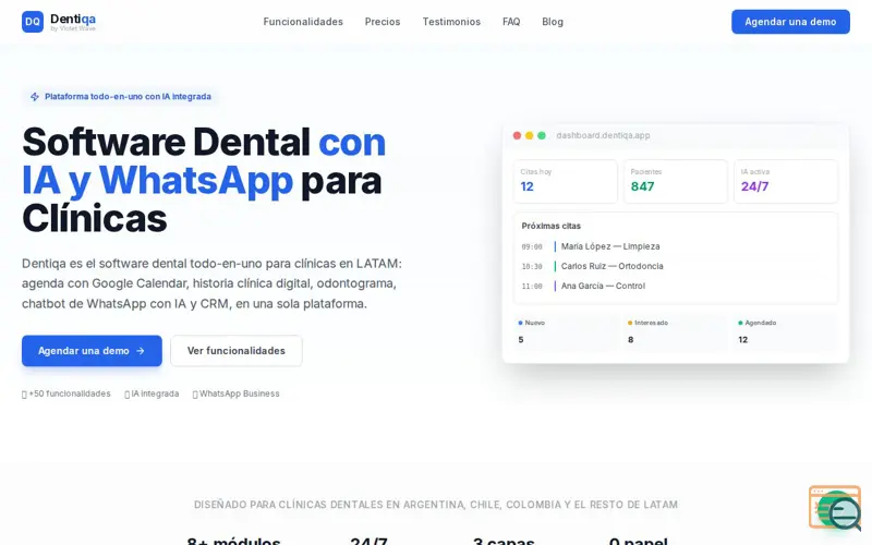 Screenshot of Dentiqa
