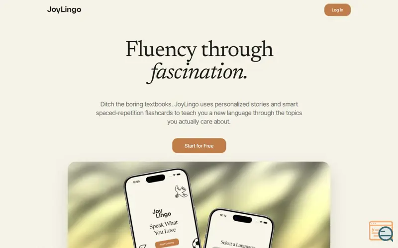 Screenshot of JoyLingo - Fluency Though Fascination