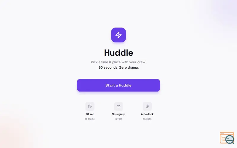 Screenshot of Huddle