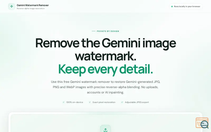 Screenshot of Gemini Watermark Remover