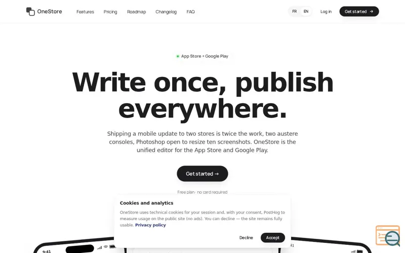 Screenshot of OneStore